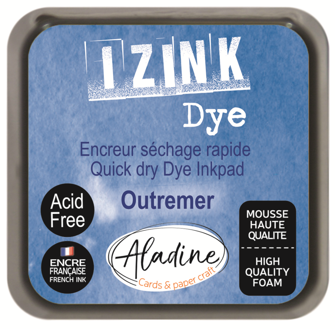 Aladine Izink Dye Pigment Inktkussen 5x5 cm Zee Blauw