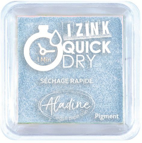 Aladine Izink Quick Dry Pigment Ink Pad 5x5 cm Air Blue