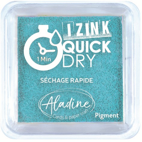 Aladine Izink Quick Dry Pigment Inktkussen 5x5 cm Zee Blauw