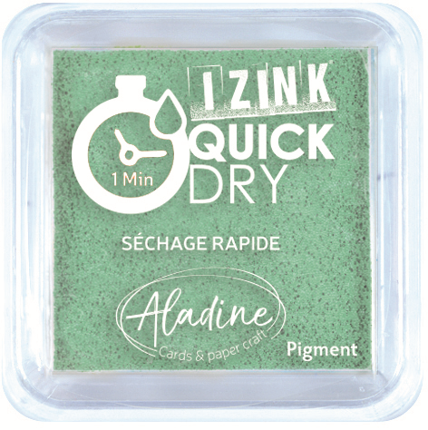 Aladine Izink Quick Dry Pigment Ink Pad 5x5 cm Water Green