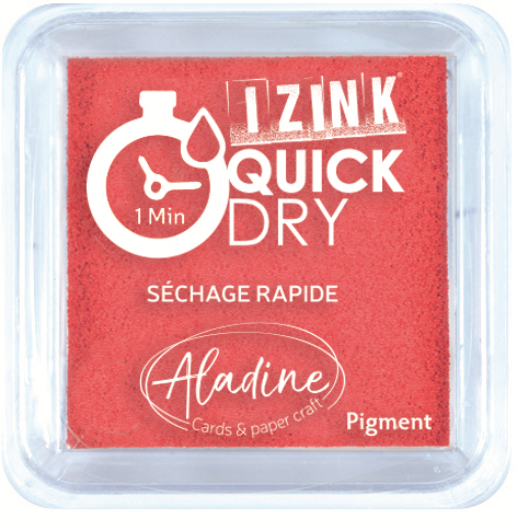 Aladine Izink Quick Dry Pigment Ink Pad 5x5 cm Red