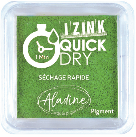 Aladine Izink Quick Dry Pigment Ink Pad 5x5 cm Green