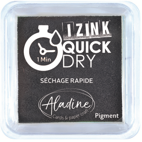 Aladine Izink Quick Dry Pigment Inktkussen 5x5 cm Zwart