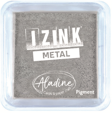 Aladine Izink Quick Dry Pigment Inktkussen 5x5 cm Zilver