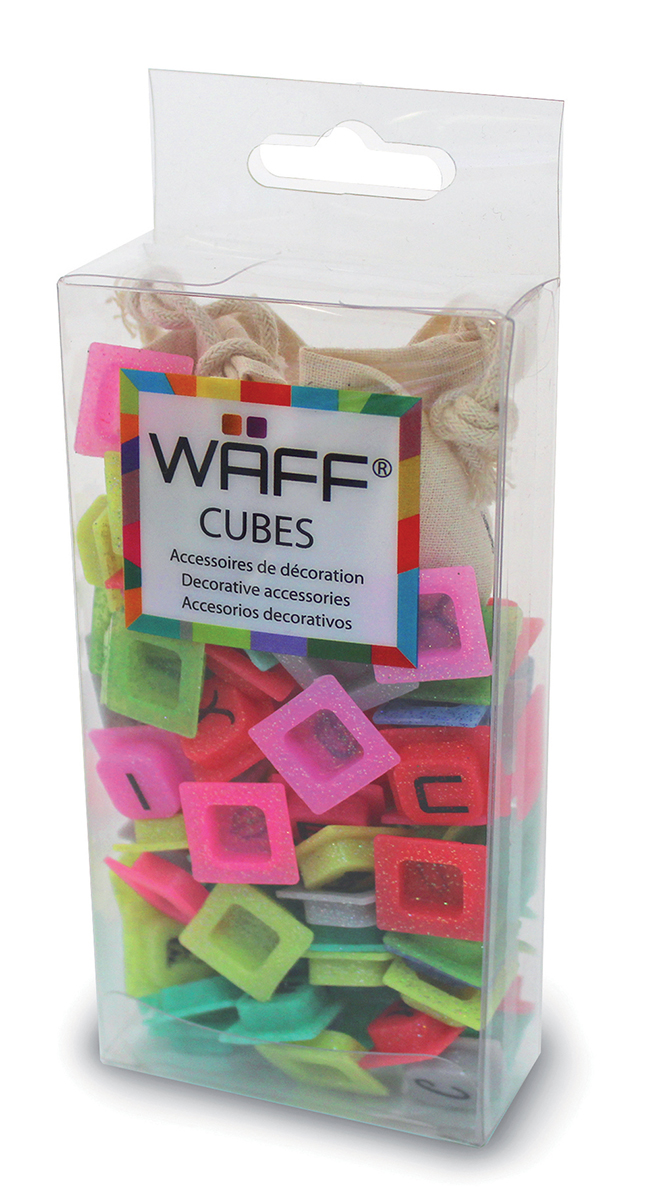 Waff Würfel-Set Glitzerbuchstaben 100 Stück