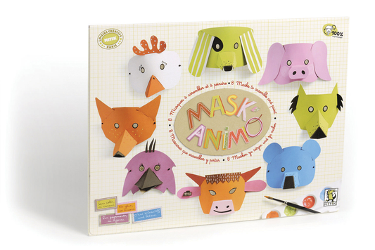 Aladine Dieren Maskers Set 8 stuks