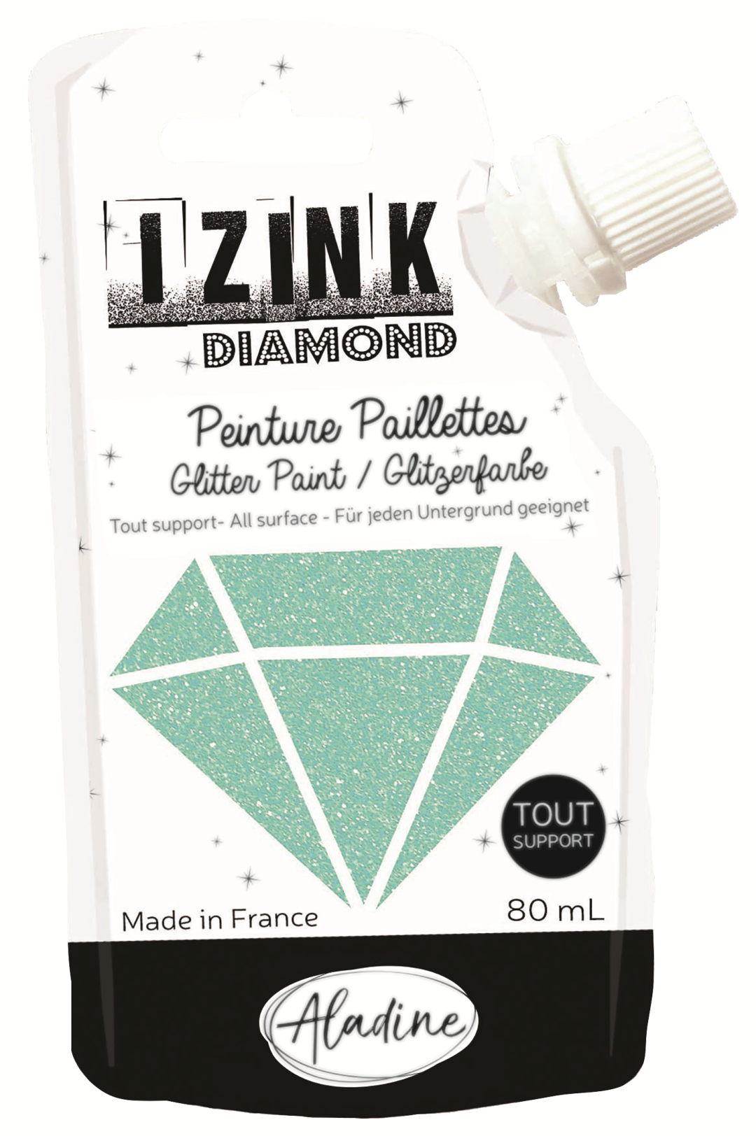 Aladine Izink Diamond Glitterverf 80 ml Pastel Groen