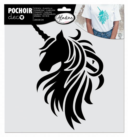 Aladine Stencil 28x28 cm Unicorn