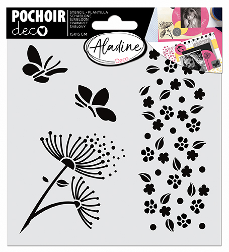 Aladine Deco Stencil 15x15 cm Nature