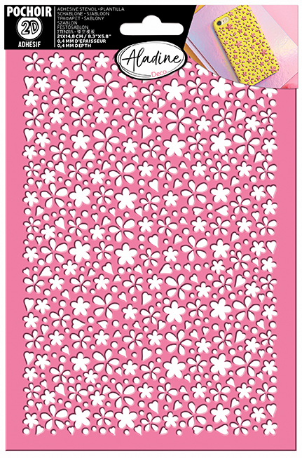 Aladine Zelfklevend 3D Sjabloon A5 Flower Power
