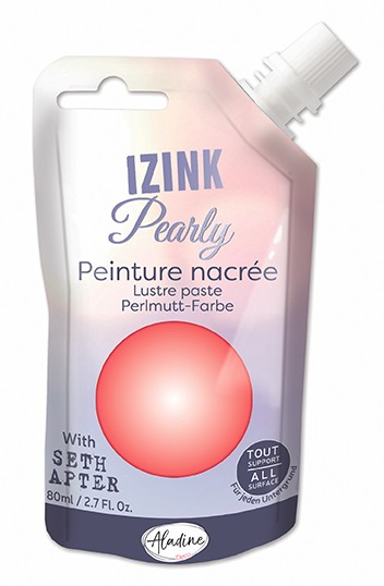 Aladine Izink Pearly Parelmoerverf 80 ml Koraal