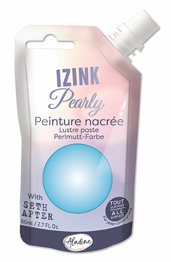 Aladine Izink Pearly Pearlescent Paint 80 ml Azure