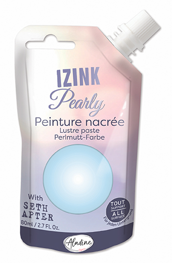 Aladine Izink Pearly Parelmoerverf 80 ml Blauwgrijs