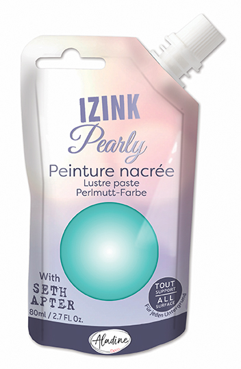 Aladine Izink Pearly Parelmoerverf 80 ml Lucht Groen