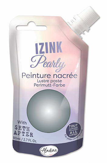 Aladine Izink Pearly Parelmoerverf 80 ml Zilver