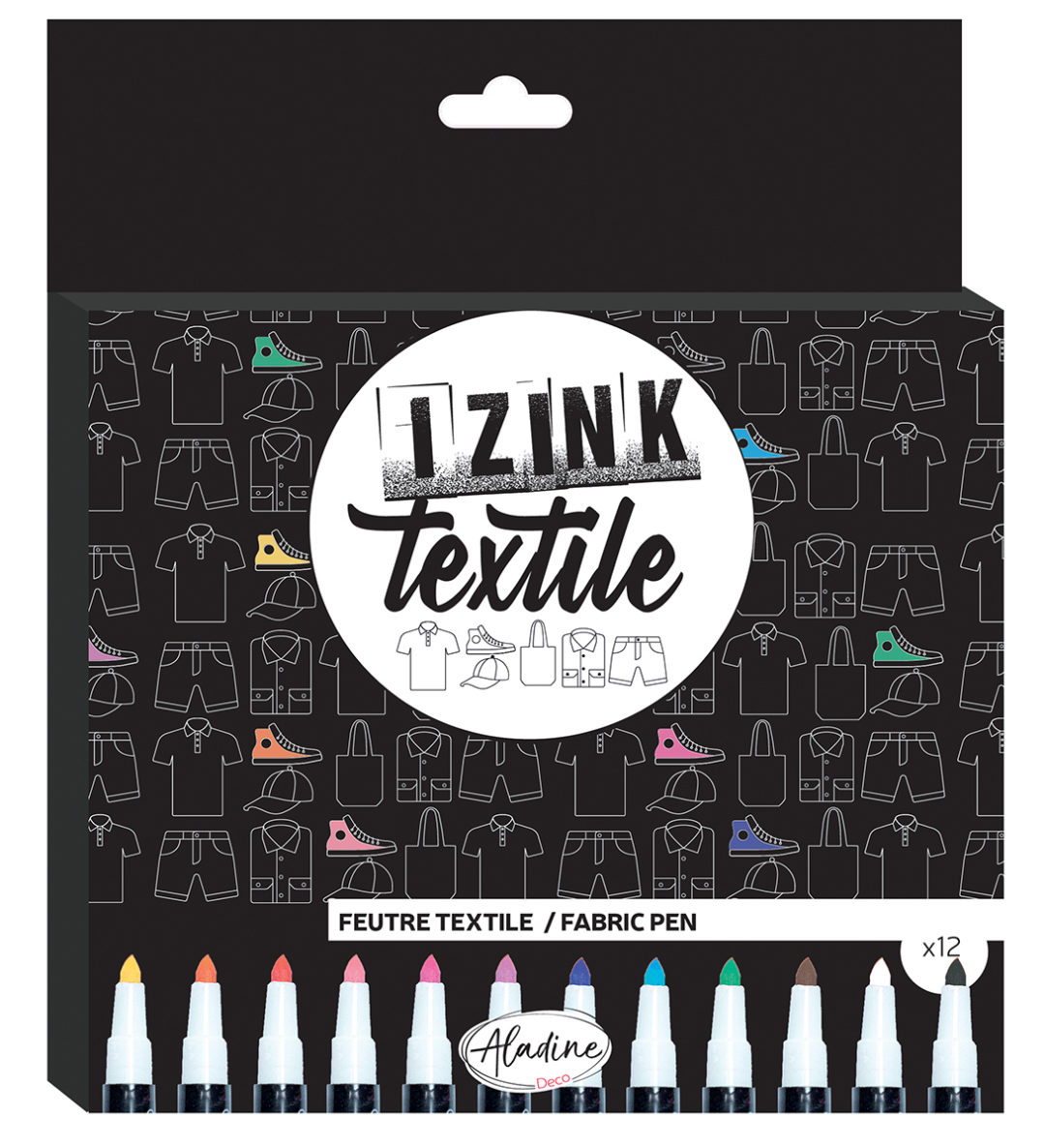 Aladine Izink Textielstiften 12 stuks