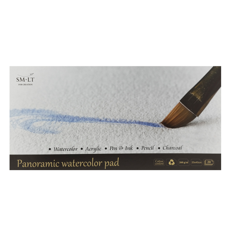 SMLT Watercolour Pad Panorama 260gsm 20 sheets