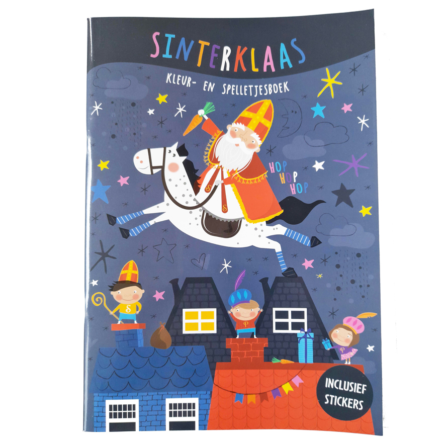 Gewinnt Sinterklaas Mal- und Aktivitätsbuch A4