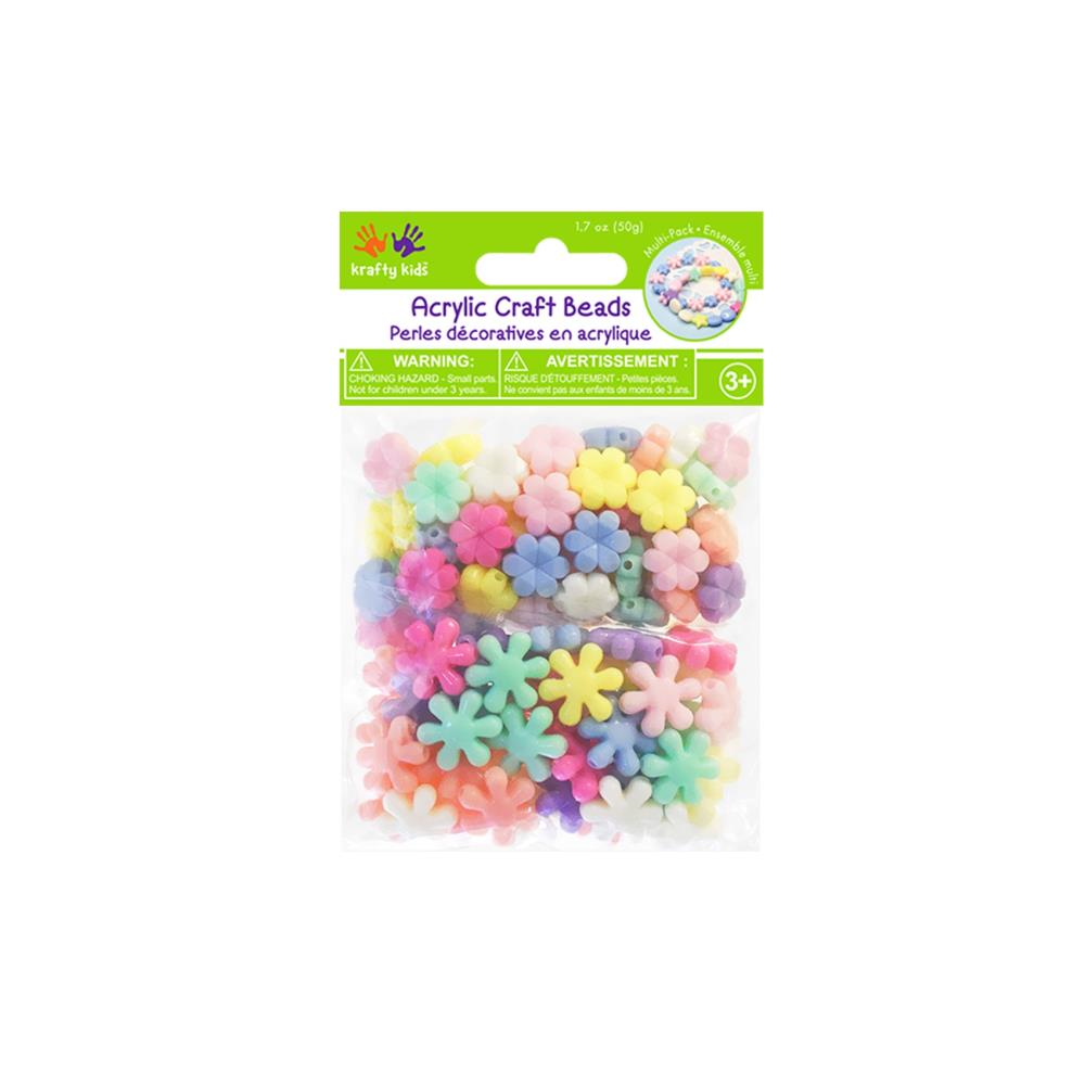 Plastic Kralen Bloemen Medley Mix 50 gr