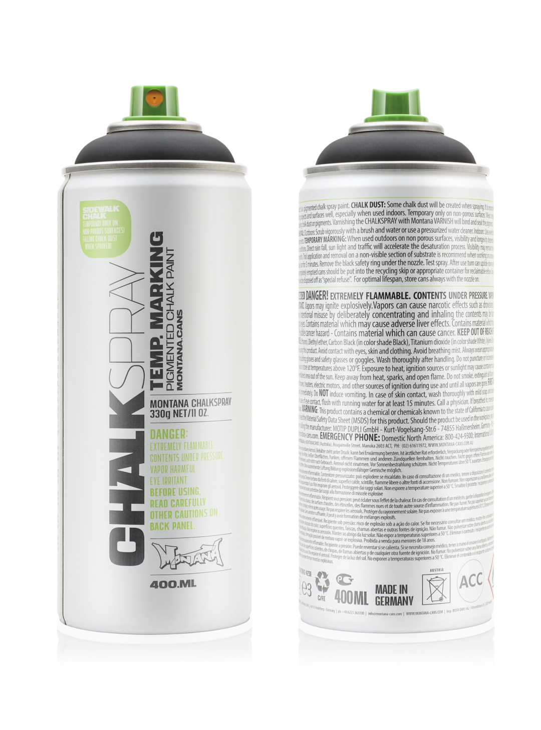 Montana Chalk Spray 400 ml Schwarz