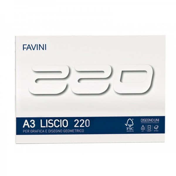 Favini Tekenblok A3 220gr Glad