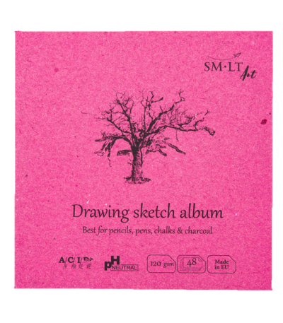 SMLT Skizzenbuch Quadratisch Zeichnen 14 cm 120g 48 Blatt