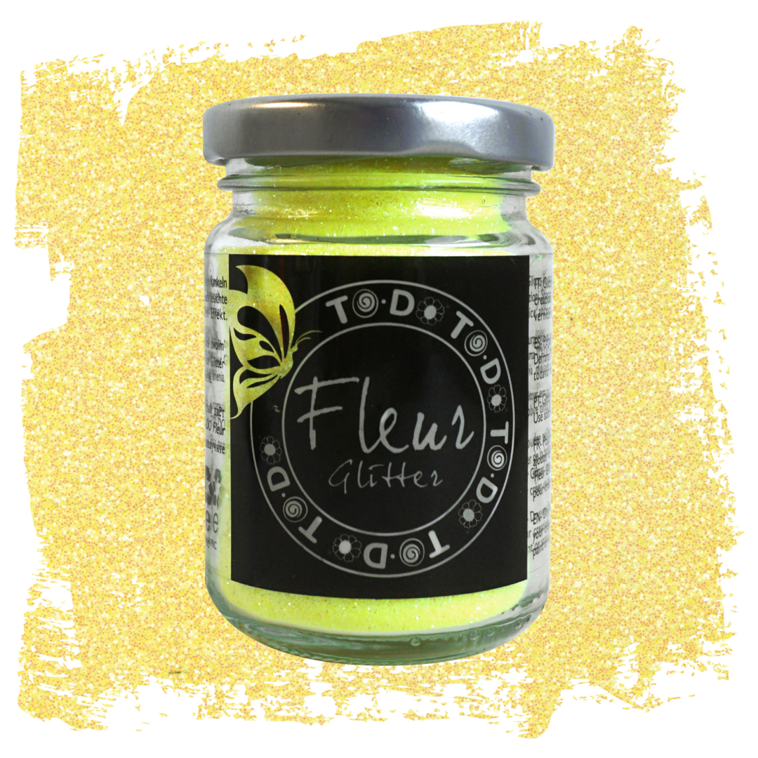 Fleur Glitter 90 gr Fluo Geel