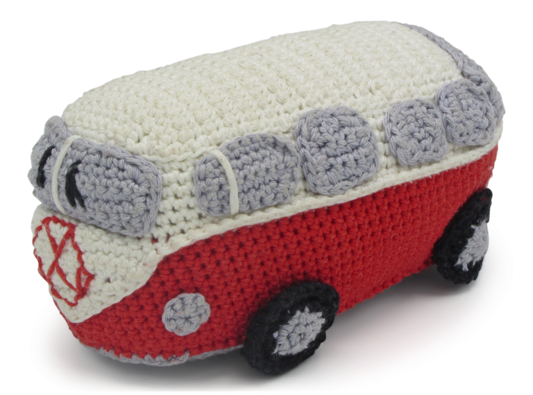 Hardicraft Crochet Kit Retro Bus Red 16x10 cm