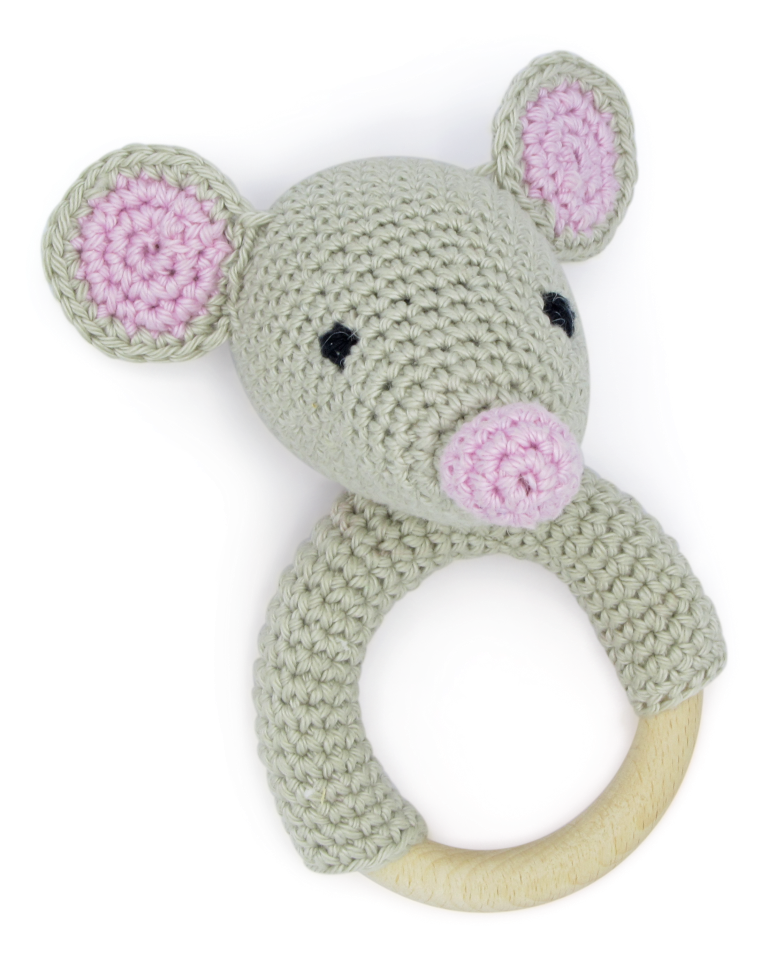 Hardicraft Häkelpaket Rassel Maus 12 cm