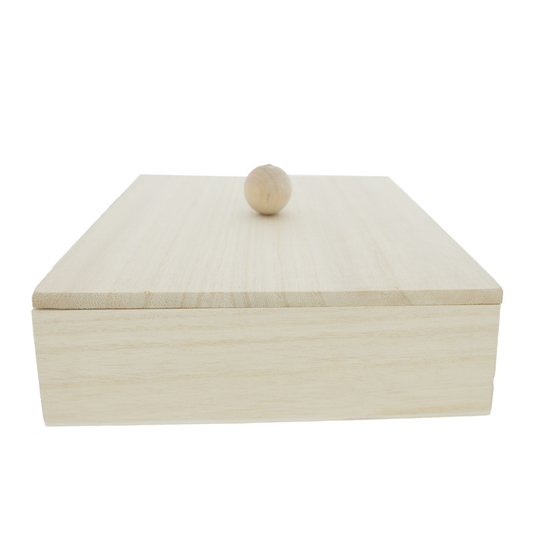 Vierkante Kist met los Deksel 18x18x5,5 cm