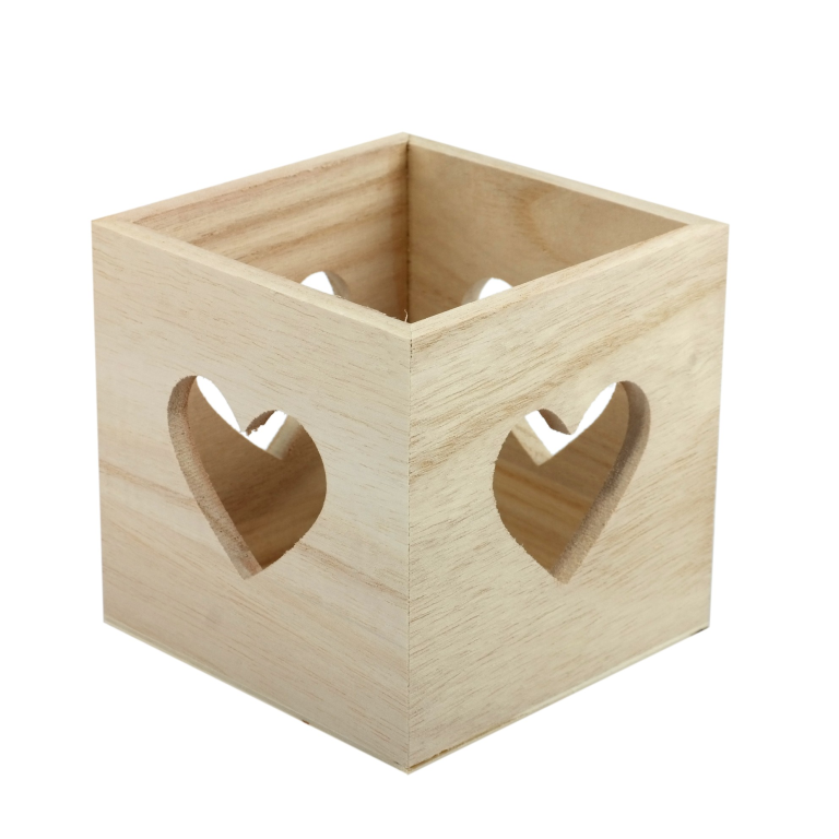 Tealight Holder with Heart 10 x 10 x 10 cm
