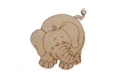 MDF Figuur Olifant 10 cm