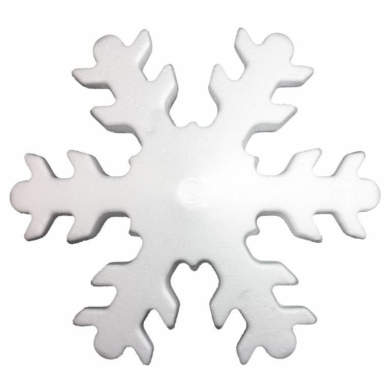 Styropor Schneeflocke offen