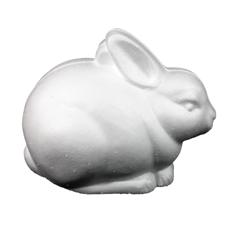 Sitzender Hase aus Styropor