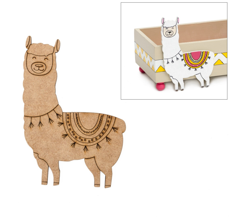 MDF Figuur Lama 10 cm 2 stuks