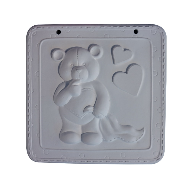 Bear tile with hearts