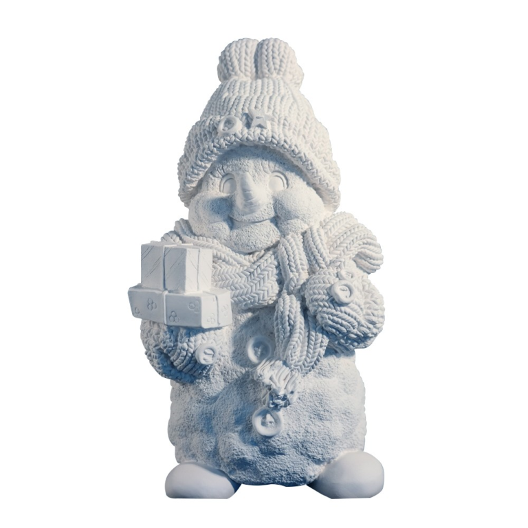 Sneeuwpop met cadeau's