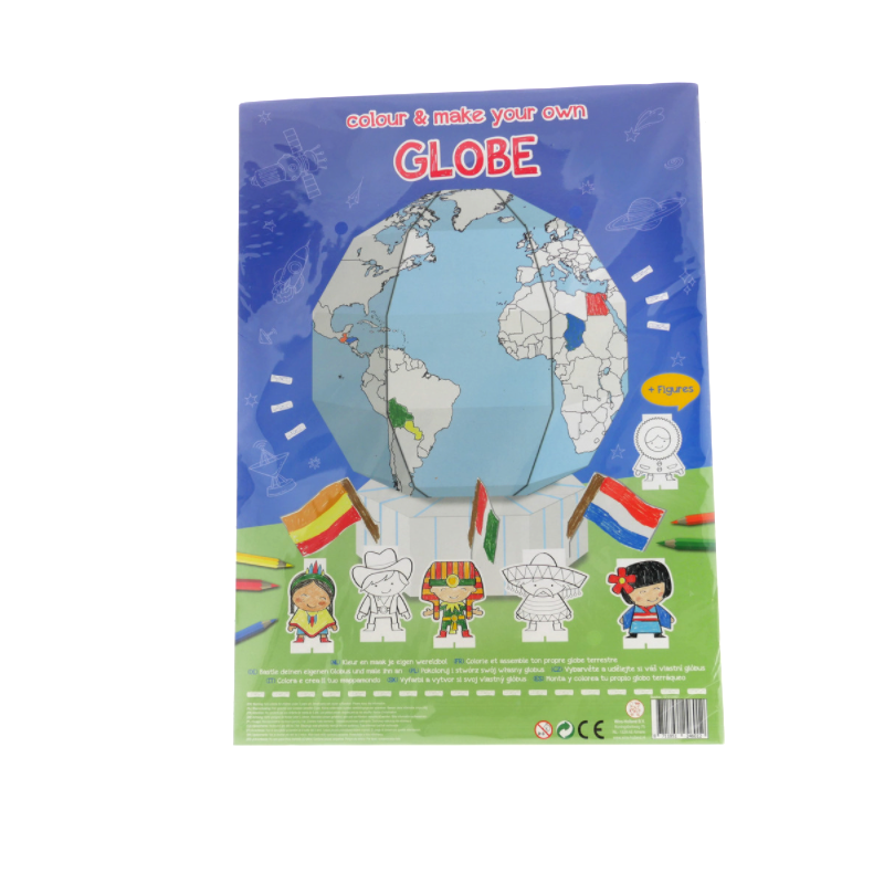 Wins Kleur en maak je eigen wereldbol 37,5 × 27 × 1 cm
