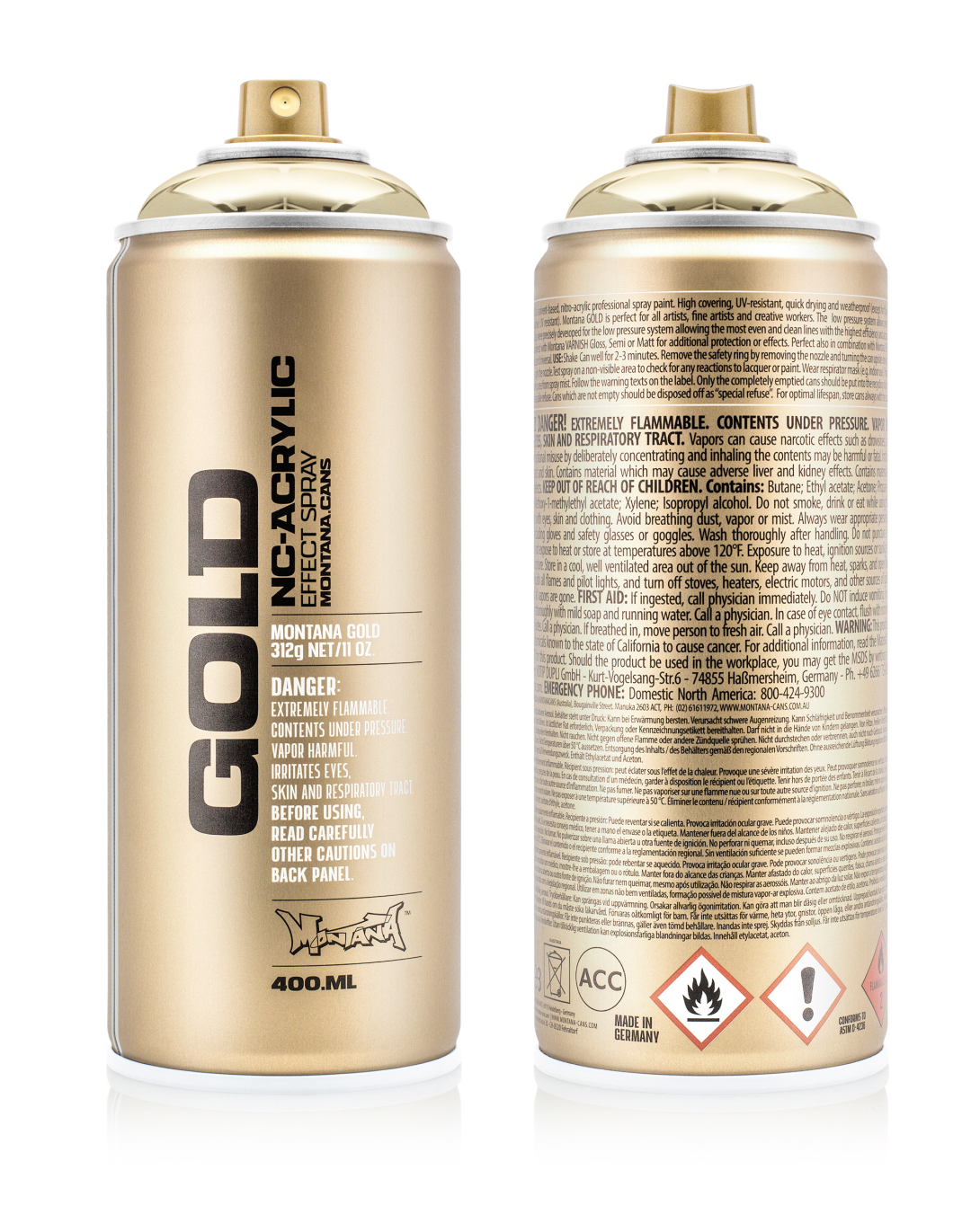 Montana Gold Spray Can 400 ml Gold Chrome