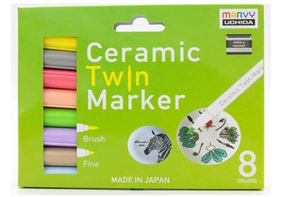 Marvy Uchida Keramiek Twin Marker Set Pastel 8 stuks