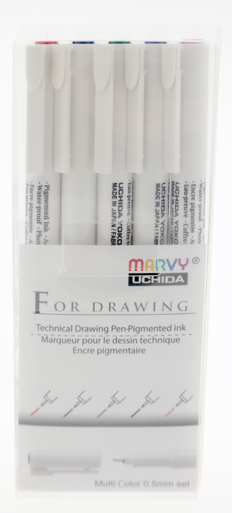 Marvy Uchida Technical Fineliner Set 0.5mm 5 pieces