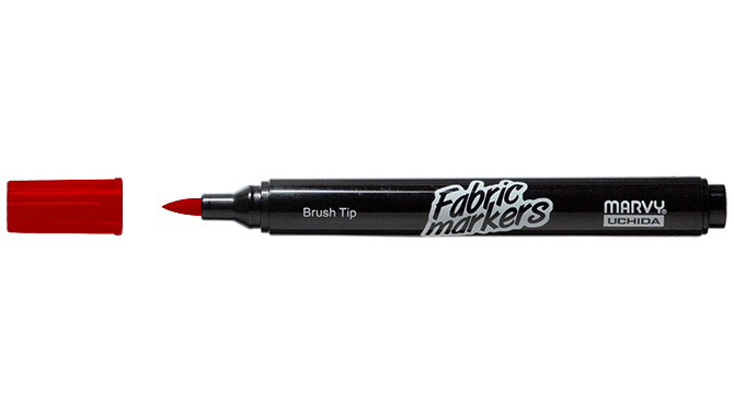Marvy Uchida Textilmalstift Brush Bordeauxrot