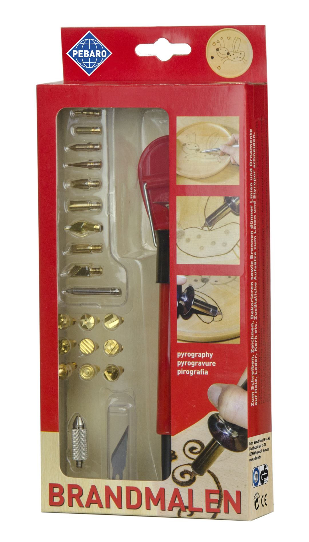 Pebaro Houtbrander Set Deluxe met 20 Opzetstukken