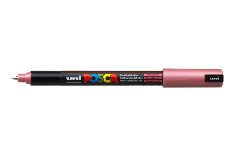 Uni Posca Verfmarker 1MR Metallic Rood