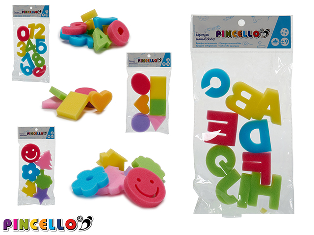 Pincello Foamstempel Set 32 stuks, assorti
