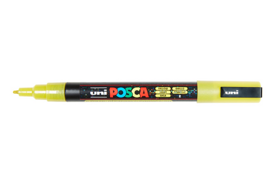 Uni Posca Verfmarker 3M Glitter Geel