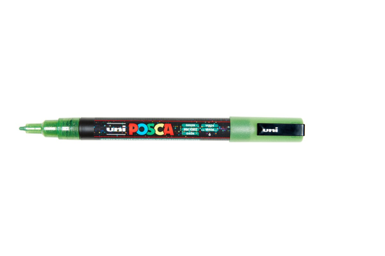 Uni Posca Verfmarker 3M Glitter Lichtgroen