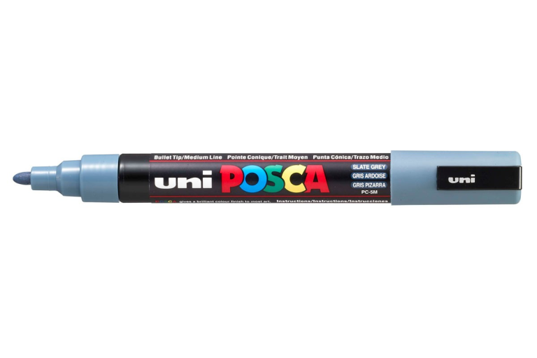Uni Posca Verfmarker 5M Leigrijs