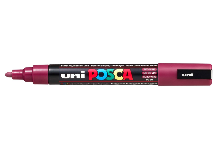 Uni Posca Verfmarker 5M Wijnrood