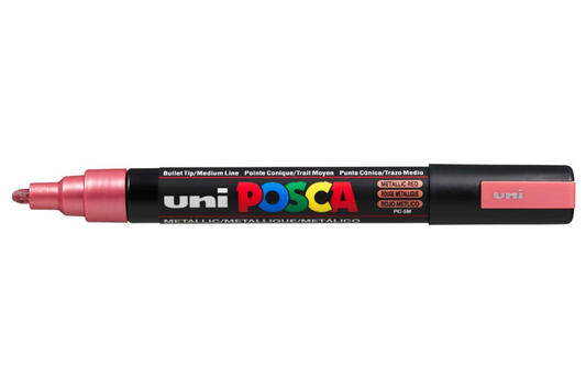 Uni Posca Verfmarker 5M Metallic Rood